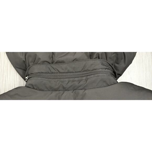 LL Bean Women's Down Tek Puffer Jacket Black Hooded Size XL Detachable Hood - Picture 4 of 6